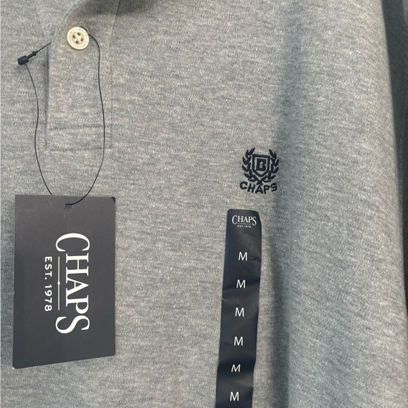 Chaps Gray Polo Shirt Size Medium NWT - Picture 2 of 6
